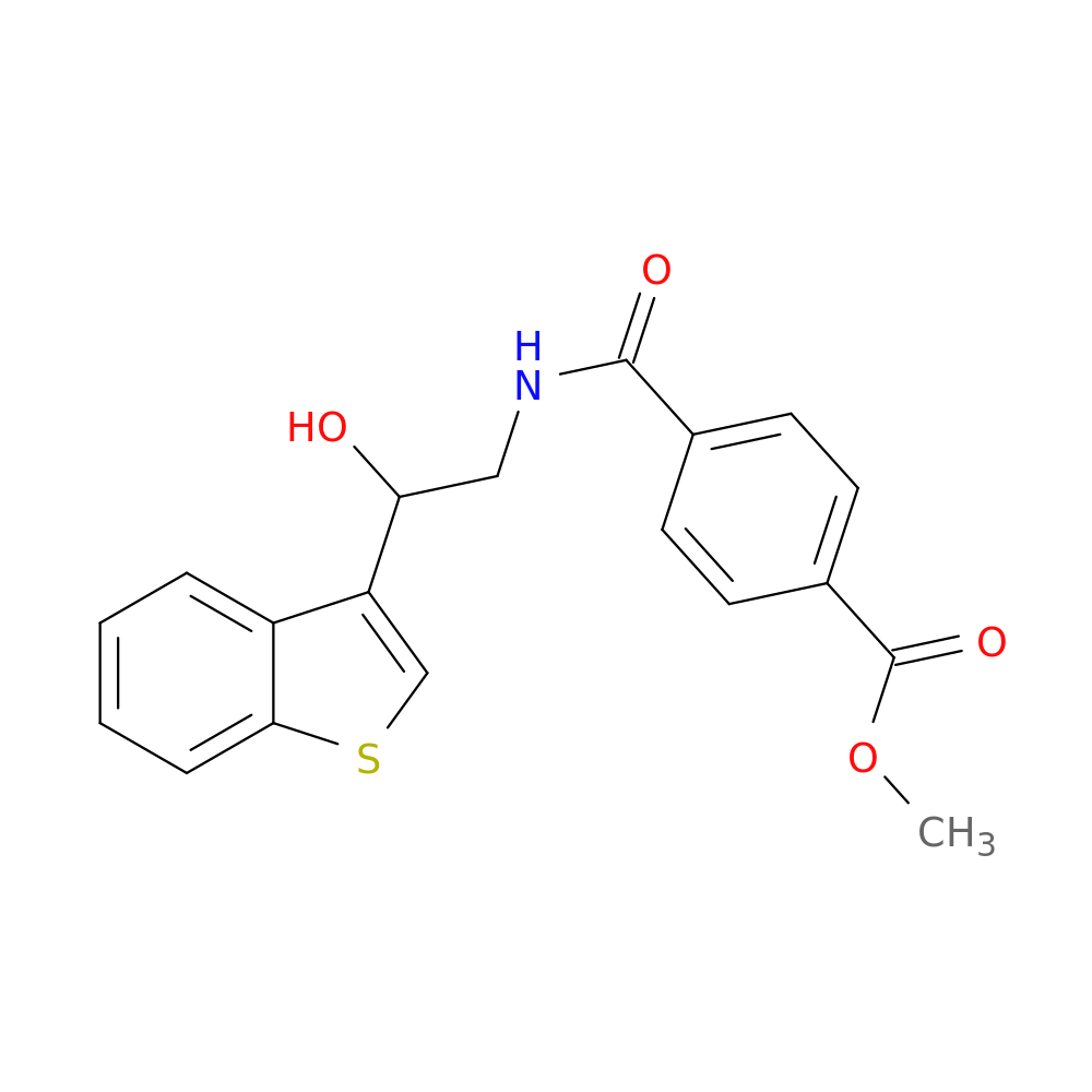methyl 4-{[2-(1-benzothiophen-3-yl)-2-hydroxyethyl]carbamoyl}benzoate