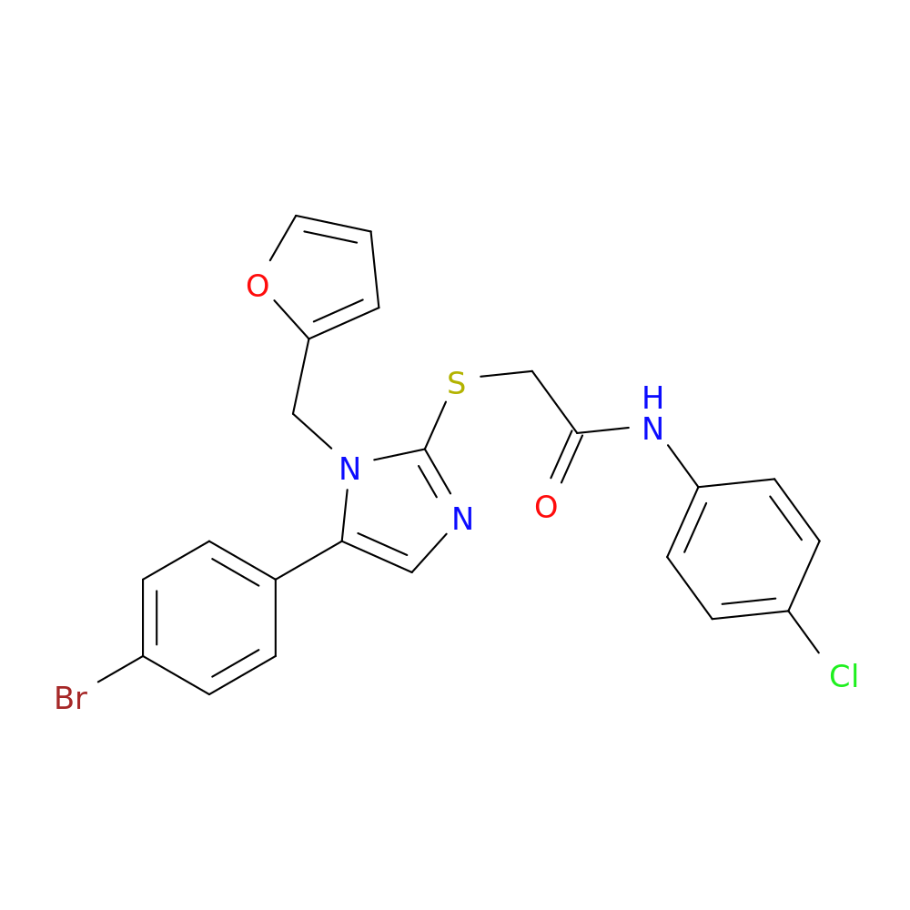 2-{[5-(4-bromophenyl)-1-[(furan-2-yl)methyl]-1H-imidazol-2-yl]sulfanyl}-N-(4-chlorophenyl)acetamide