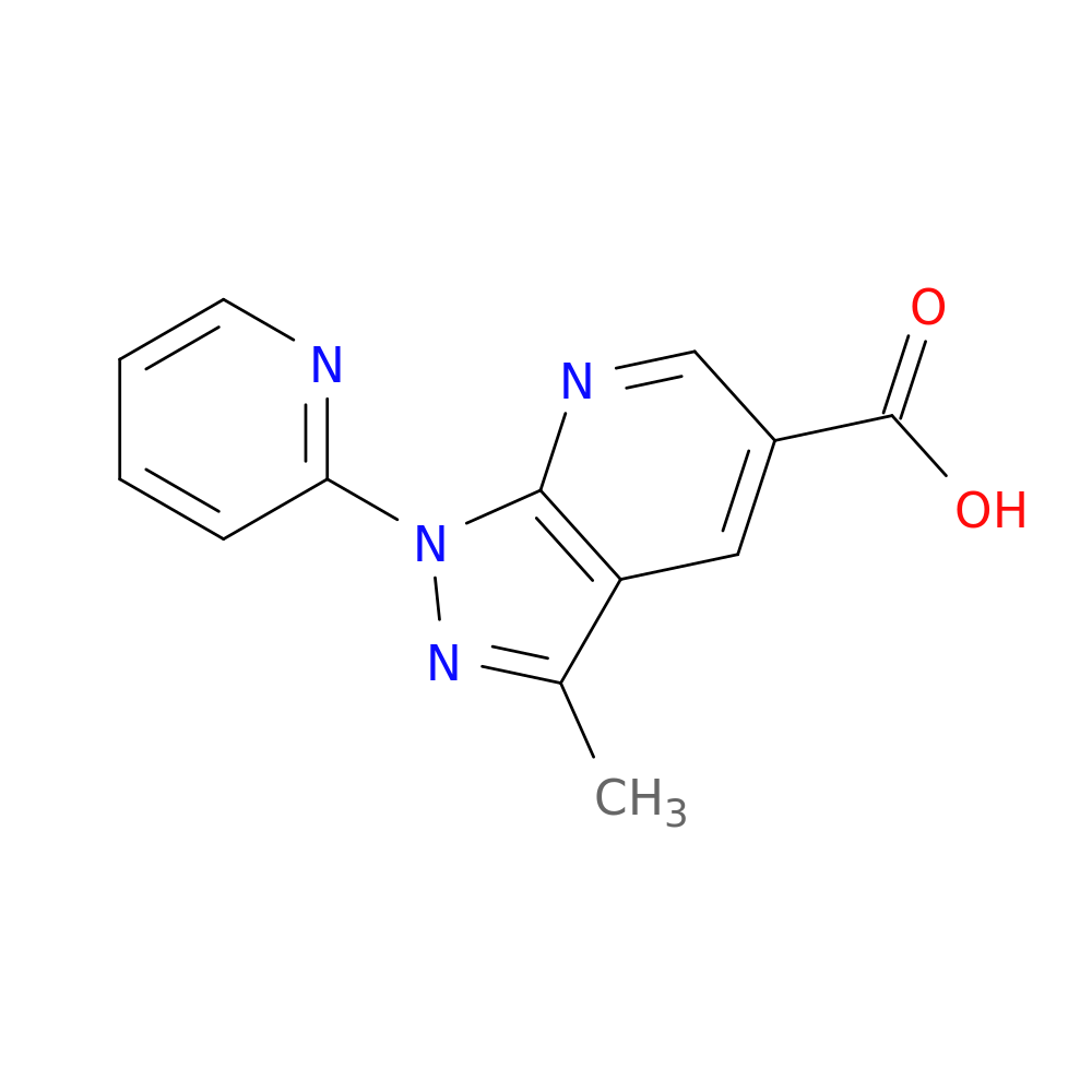 3-methyl-1-(pyridin-2-yl)-1H-pyrazolo[3,4-b]pyridine-5-carboxylic acid