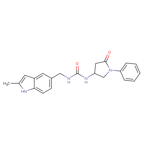 1-[(2-methyl-1H-indol-5-yl)methyl]-3-(5-oxo-1-phenylpyrrolidin-3-yl)urea