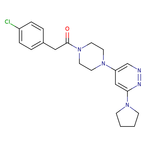 2-(4-chlorophenyl)-1-{4-[6-(pyrrolidin-1-yl)pyridazin-4-yl]piperazin-1-yl}ethan-1-one