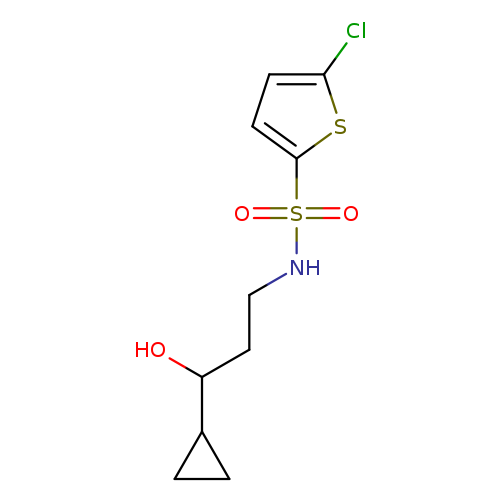 5-chloro-N-(3-cyclopropyl-3-hydroxypropyl)thiophene-2-sulfonamide