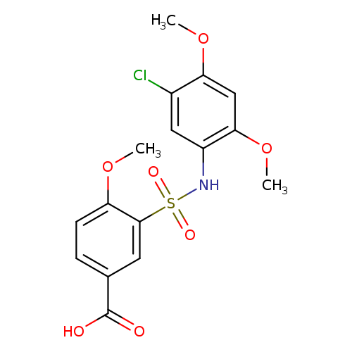 3-[(5-chloro-2,4-dimethoxyphenyl)sulfamoyl]-4-methoxybenzoic acid