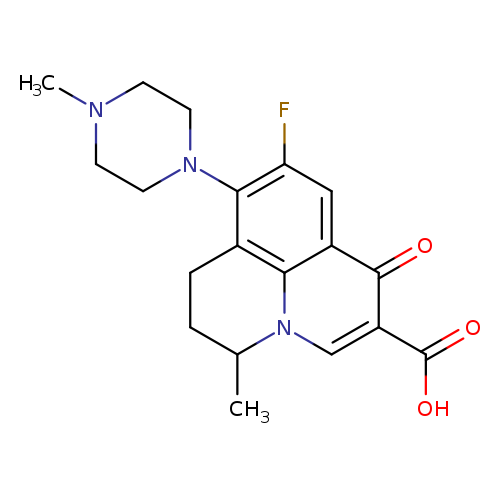 1H,5H-Benzo[ij]quinolizine-2-carboxylicacid, 9-fluoro-6,7-dihydro-5-methyl-8-(4-methyl-1-piperazinyl)-1-oxo-