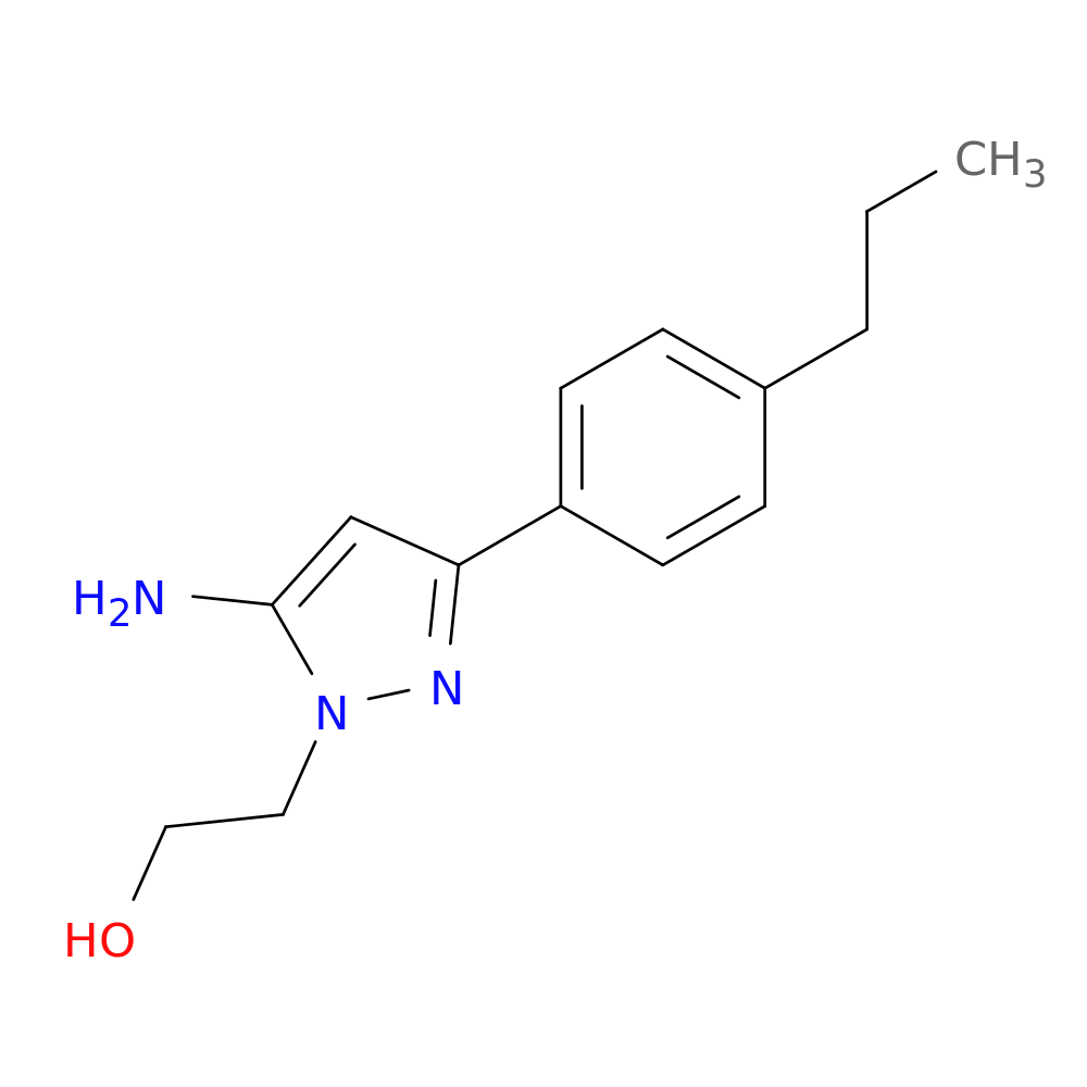 2-[5-amino-3-(4-propylphenyl)-1H-pyrazol-1-yl]ethan-1-ol