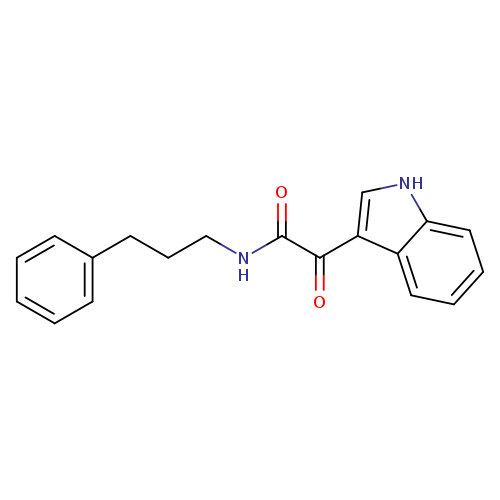2-(1H-indol-3-yl)-2-oxo-N-(3-phenylpropyl)acetamide