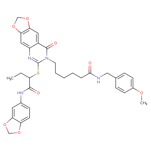 6-[6-({1-[(2H-1,3-benzodioxol-5-yl)carbamoyl]propyl}sulfanyl)-8-oxo-2H,7H,8H-[1,3]dioxolo[4,5-g]quinazolin-7-yl]-N-[(4-methoxyphenyl)methyl]hexanamide