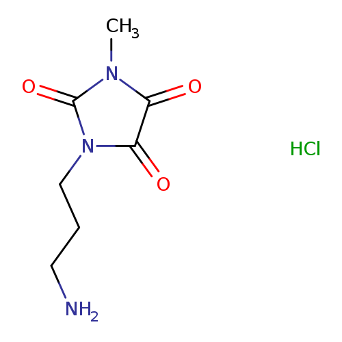 1-(3-aminopropyl)-3-methylimidazolidine-2,4,5-trione hydrochloride