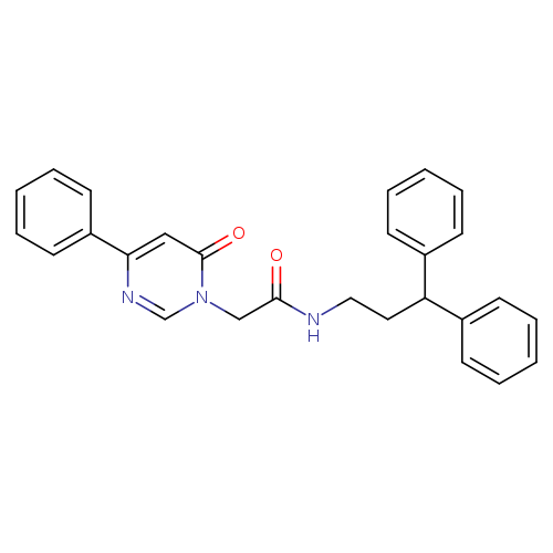 N-(3,3-diphenylpropyl)-2-(6-oxo-4-phenyl-1,6-dihydropyrimidin-1-yl)acetamide