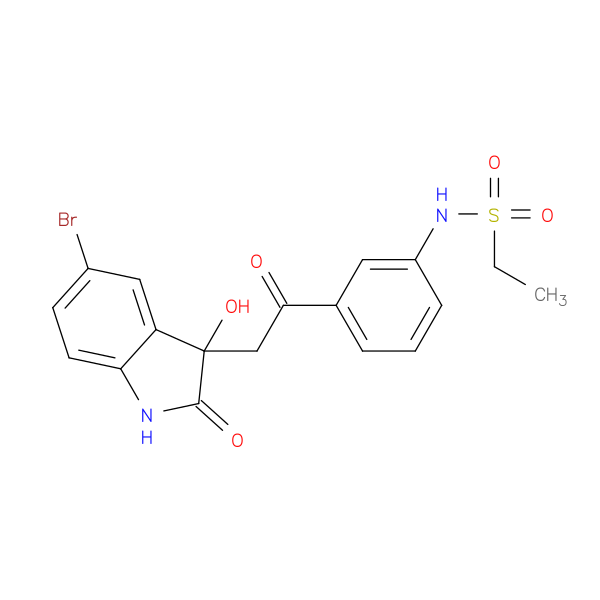 N-{3-[2-(5-bromo-3-hydroxy-2-oxo-2,3-dihydro-1H-indol-3-yl)acetyl]phenyl}ethane-1-sulfonamide