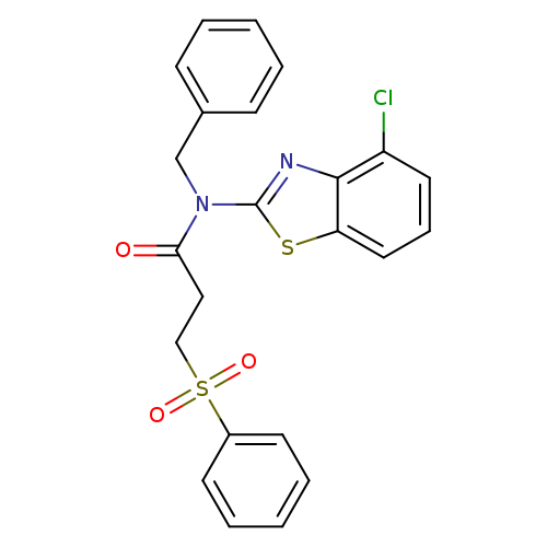 3-(benzenesulfonyl)-N-benzyl-N-(4-chloro-1,3-benzothiazol-2-yl)propanamide