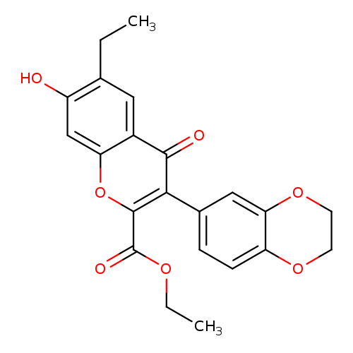 ethyl 3-(2,3-dihydro-1,4-benzodioxin-6-yl)-6-ethyl-7-hydroxy-4-oxo-4H-chromene-2-carboxylate