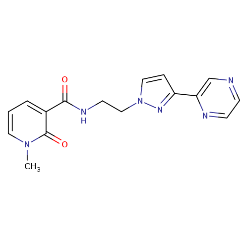 1-methyl-2-oxo-N-{2-[3-(pyrazin-2-yl)-1H-pyrazol-1-yl]ethyl}-1,2-dihydropyridine-3-carboxamide