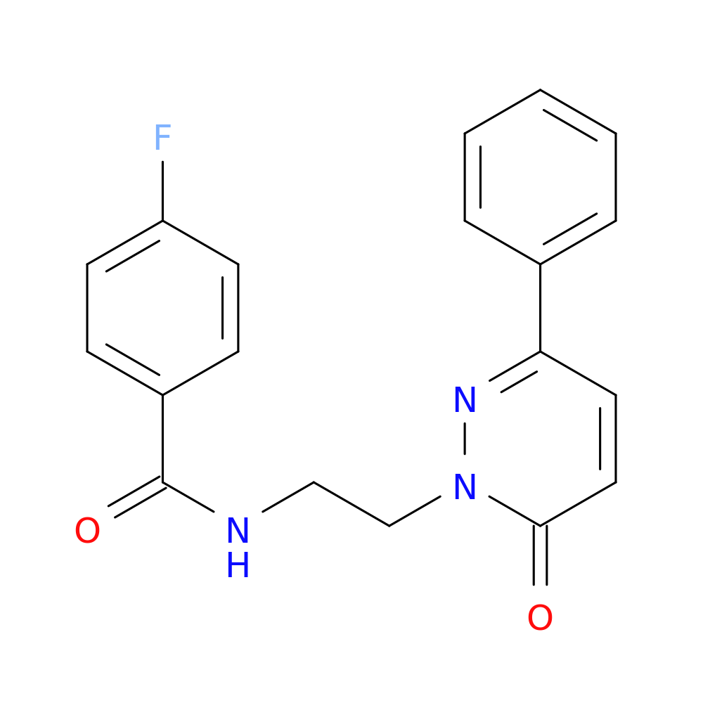 4-fluoro-N-[2-(6-oxo-3-phenyl-1,6-dihydropyridazin-1-yl)ethyl]benzamide