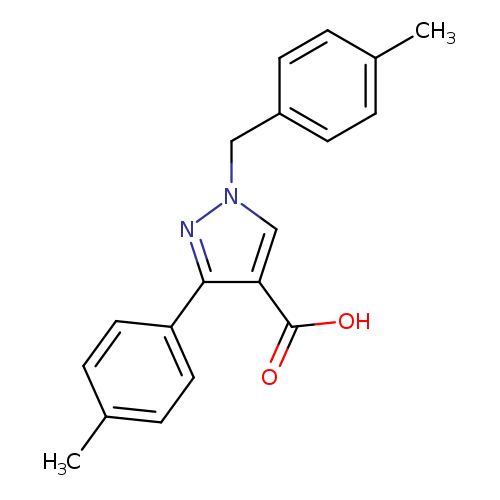 3-(4-methylphenyl)-1-[(4-methylphenyl)methyl]-1H-pyrazole-4-carboxylic acid