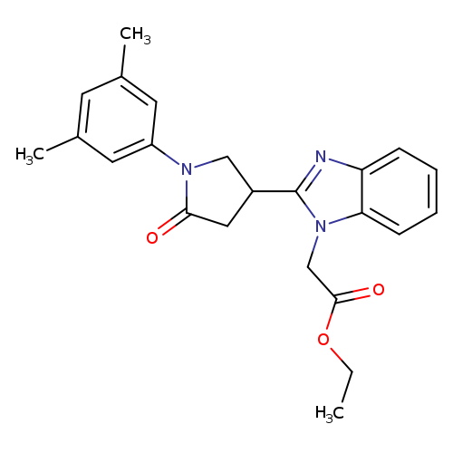 ethyl 2-{2-[1-(3,5-dimethylphenyl)-5-oxopyrrolidin-3-yl]-1H-1,3-benzodiazol-1-yl}acetate