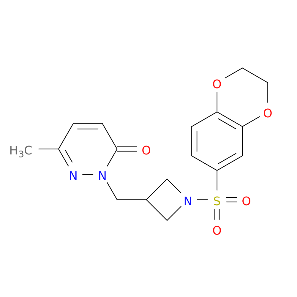 2-{[1-(2,3-dihydro-1,4-benzodioxine-6-sulfonyl)azetidin-3-yl]methyl}-6-methyl-2,3-dihydropyridazin-3-one