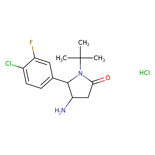 4-amino-1-tert-butyl-5-(4-chloro-3-fluorophenyl)pyrrolidin-2-one hydrochloride