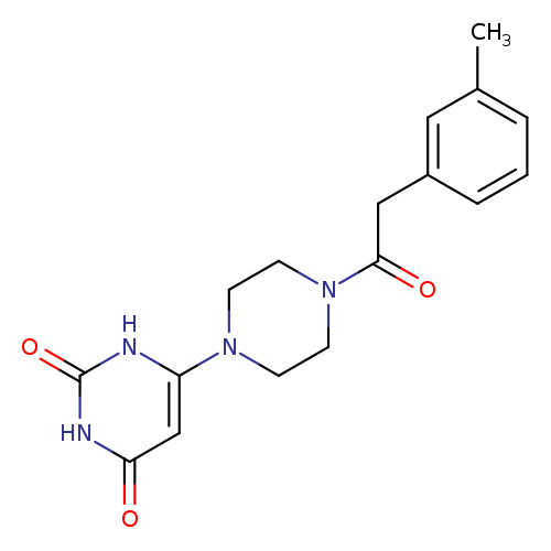 6-{4-[2-(3-methylphenyl)acetyl]piperazin-1-yl}-1,2,3,4-tetrahydropyrimidine-2,4-dione