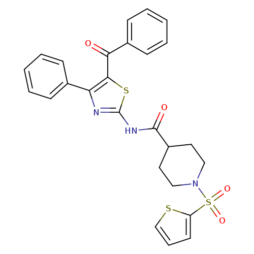 N-(5-benzoyl-4-phenyl-1,3-thiazol-2-yl)-1-(thiophene-2-sulfonyl)piperidine-4-carboxamide