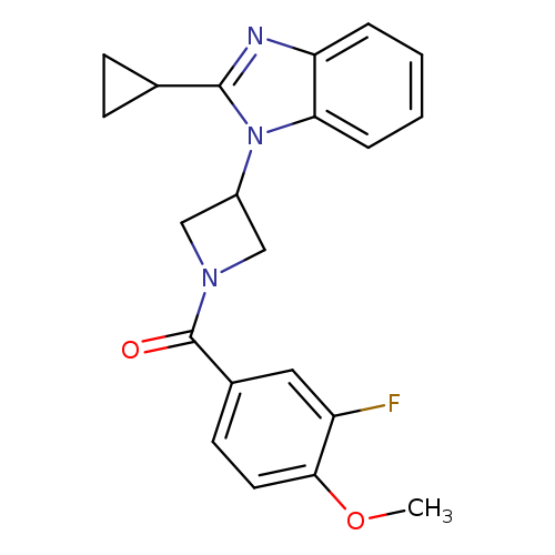 2-cyclopropyl-1-[1-(3-fluoro-4-methoxybenzoyl)azetidin-3-yl]-1H-1,3-benzodiazole