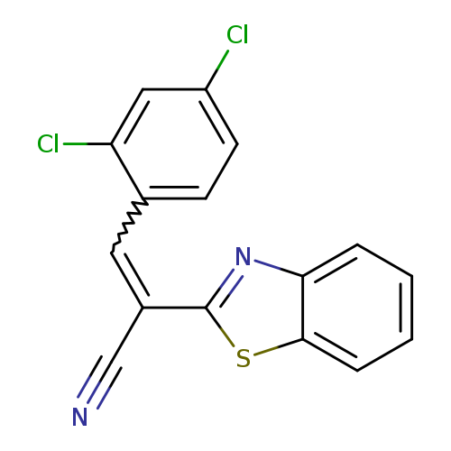 (2E)-2-(1,3-benzothiazol-2-yl)-3-(2,4-dichlorophenyl)prop-2-enenitrile
