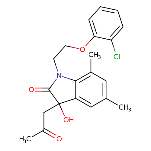 1-[2-(2-chlorophenoxy)ethyl]-3-hydroxy-5,7-dimethyl-3-(2-oxopropyl)-2,3-dihydro-1H-indol-2-one