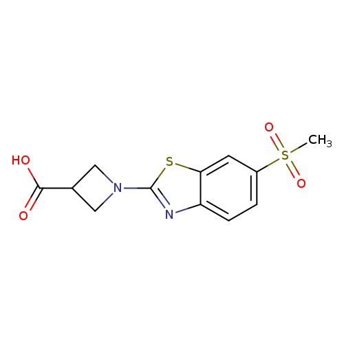 1-[6-(Methylsulfonyl)-1,3-benzothiazol-2-yl]azetidine-3-carboxylic acid