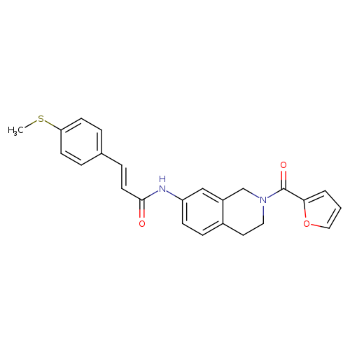 (2E)-N-[2-(furan-2-carbonyl)-1,2,3,4-tetrahydroisoquinolin-7-yl]-3-[4-(methylsulfanyl)phenyl]prop-2-enamide