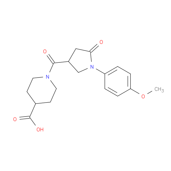 1-[1-(4-methoxyphenyl)-5-oxopyrrolidine-3-carbonyl]piperidine-4-carboxylic acid
