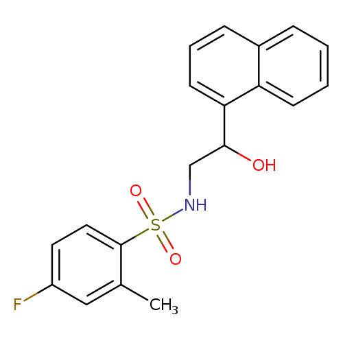 4-fluoro-N-[2-hydroxy-2-(naphthalen-1-yl)ethyl]-2-methylbenzene-1-sulfonamide