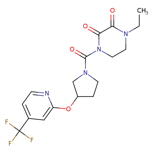 1-ethyl-4-(3-{[4-(trifluoromethyl)pyridin-2-yl]oxy}pyrrolidine-1-carbonyl)piperazine-2,3-dione