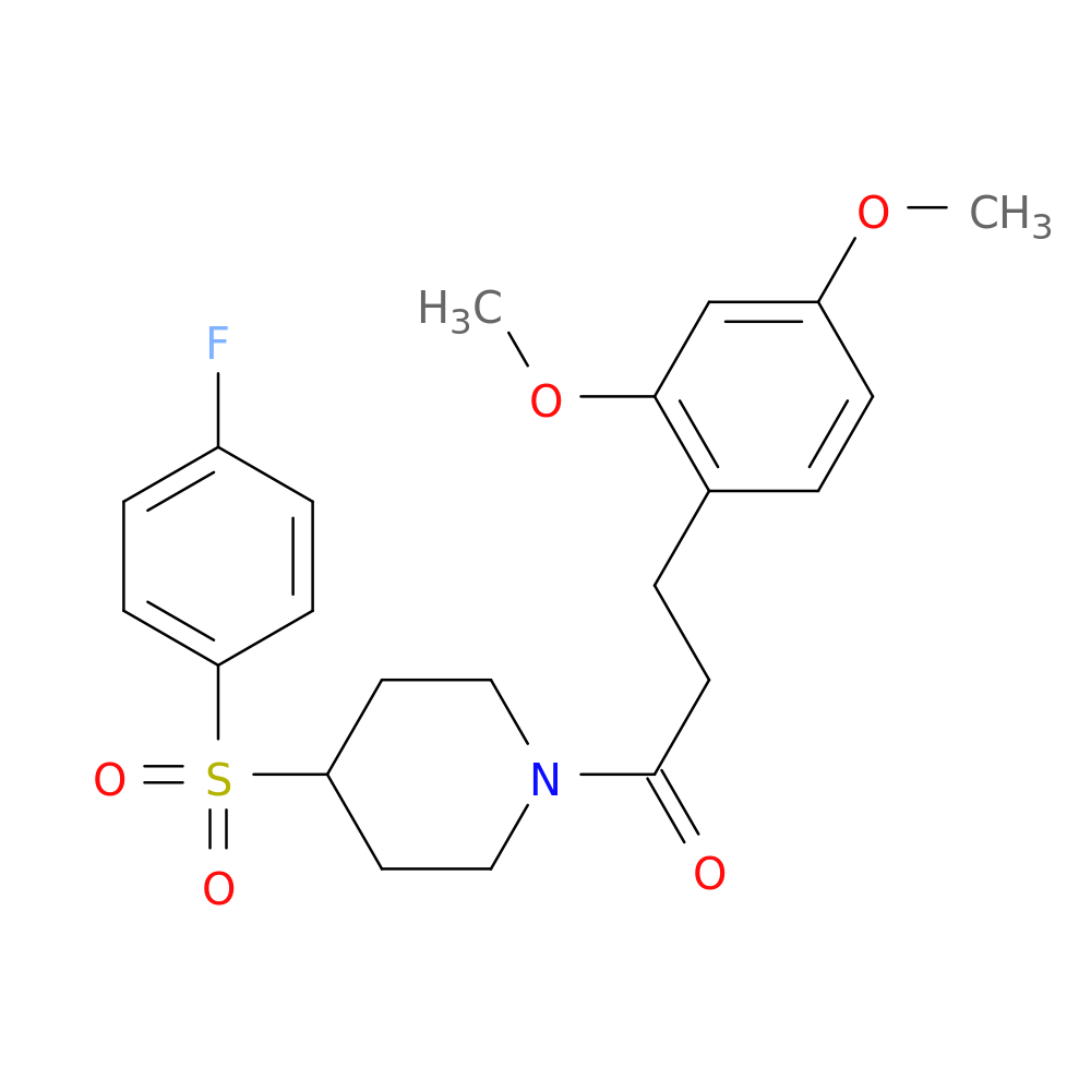 3-(2,4-dimethoxyphenyl)-1-[4-(4-fluorobenzenesulfonyl)piperidin-1-yl]propan-1-one