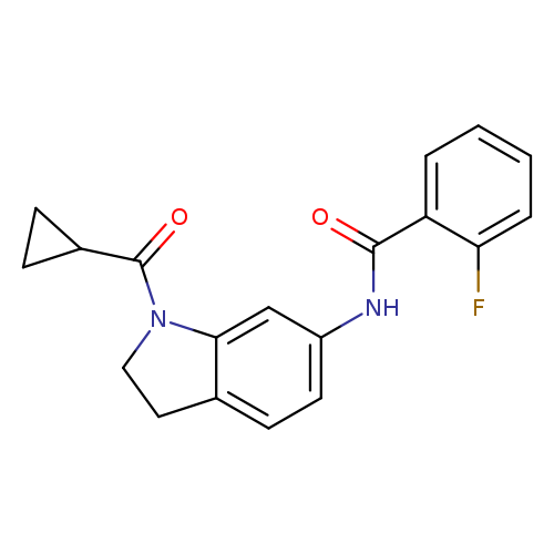 N-(1-cyclopropanecarbonyl-2,3-dihydro-1H-indol-6-yl)-2-fluorobenzamide