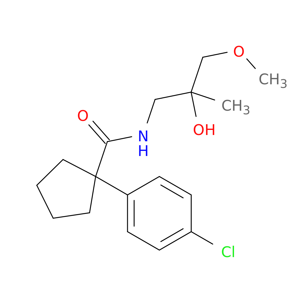 1-(4-chlorophenyl)-N-(2-hydroxy-3-methoxy-2-methylpropyl)cyclopentane-1-carboxamide