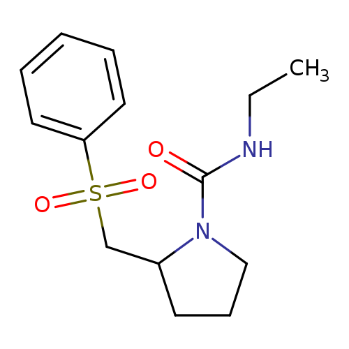 2-[(benzenesulfonyl)methyl]-N-ethylpyrrolidine-1-carboxamide