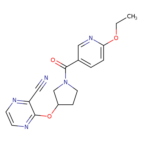 3-{[1-(6-ethoxypyridine-3-carbonyl)pyrrolidin-3-yl]oxy}pyrazine-2-carbonitrile