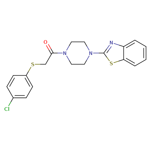 1-[4-(1,3-benzothiazol-2-yl)piperazin-1-yl]-2-[(4-chlorophenyl)sulfanyl]ethan-1-one
