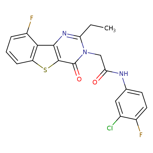 N-(3-chloro-4-fluorophenyl)-2-{4-ethyl-13-fluoro-6-oxo-8-thia-3,5-diazatricyclo[7.4.0.0^{2,7}]trideca-1(13),2(7),3,9,11-pentaen-5-yl}acetamide