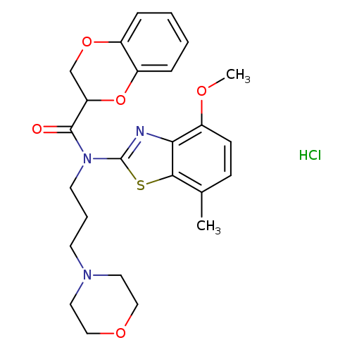 N-(4-methoxy-7-methyl-1,3-benzothiazol-2-yl)-N-[3-(morpholin-4-yl)propyl]-2,3-dihydro-1,4-benzodioxine-2-carboxamide hydrochloride