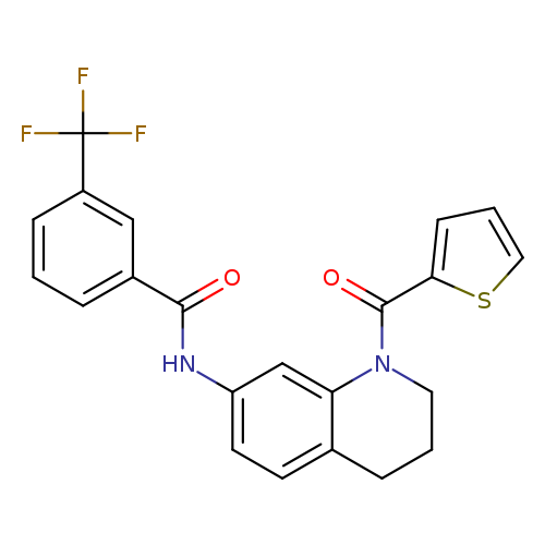 N-[1-(thiophene-2-carbonyl)-1,2,3,4-tetrahydroquinolin-7-yl]-3-(trifluoromethyl)benzamide