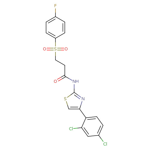 N-[4-(2,4-dichlorophenyl)-1,3-thiazol-2-yl]-3-(4-fluorobenzenesulfonyl)propanamide