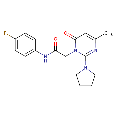 N-(4-fluorophenyl)-2-[4-methyl-6-oxo-2-(pyrrolidin-1-yl)-1,6-dihydropyrimidin-1-yl]acetamide