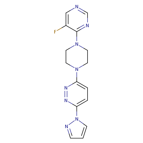 3-[4-(5-fluoropyrimidin-4-yl)piperazin-1-yl]-6-(1H-pyrazol-1-yl)pyridazine
