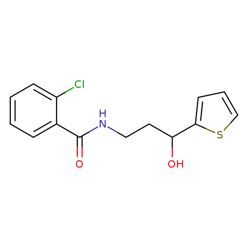 2-chloro-N-[3-hydroxy-3-(thiophen-2-yl)propyl]benzamide