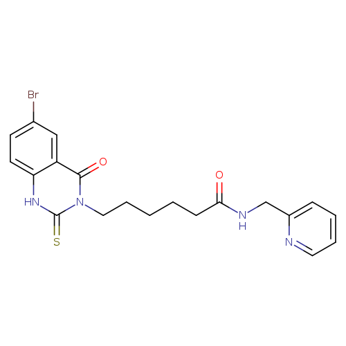 6-(6-bromo-4-oxo-2-sulfanylidene-1,2,3,4-tetrahydroquinazolin-3-yl)-N-[(pyridin-2-yl)methyl]hexanamide