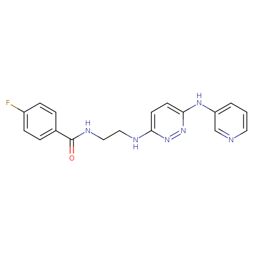 4-fluoro-N-[2-({6-[(pyridin-3-yl)amino]pyridazin-3-yl}amino)ethyl]benzamide