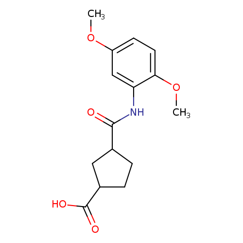 3-[(2,5-dimethoxyphenyl)carbamoyl]cyclopentane-1-carboxylic acid