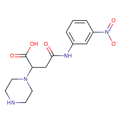 3-[(3-nitrophenyl)carbamoyl]-2-(piperazin-1-yl)propanoic acid