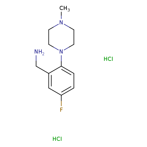1-[5-fluoro-2-(4-methylpiperazin-1-yl)phenyl]methanaminedihydrochloride